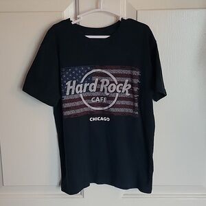 Hard Rock Cafe - Chicago, Kids XS, navy blue  short sleeved tshirt.
